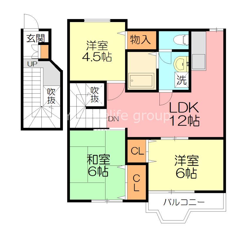 プリムローズA 203号室 間取り