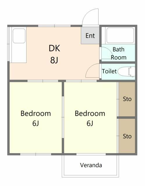 第一綾西ハイツ 203号室 間取り