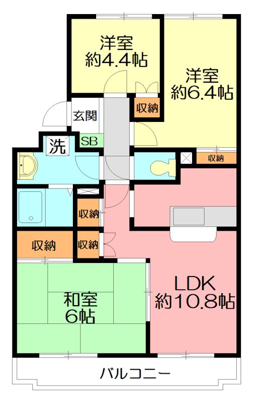 プチフォーレ高森　Ⅱ 203号室 間取り