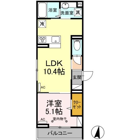 シャトン湘南藤沢 201号室 間取り