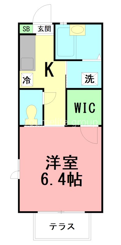 Ｃｕｂｅ 102号室 間取り