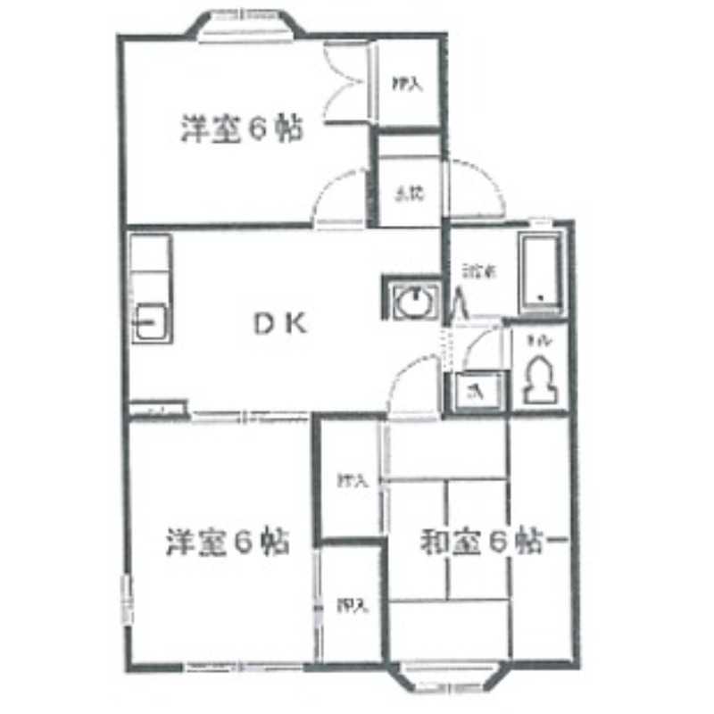 ドミールシャルム 203号室 間取り
