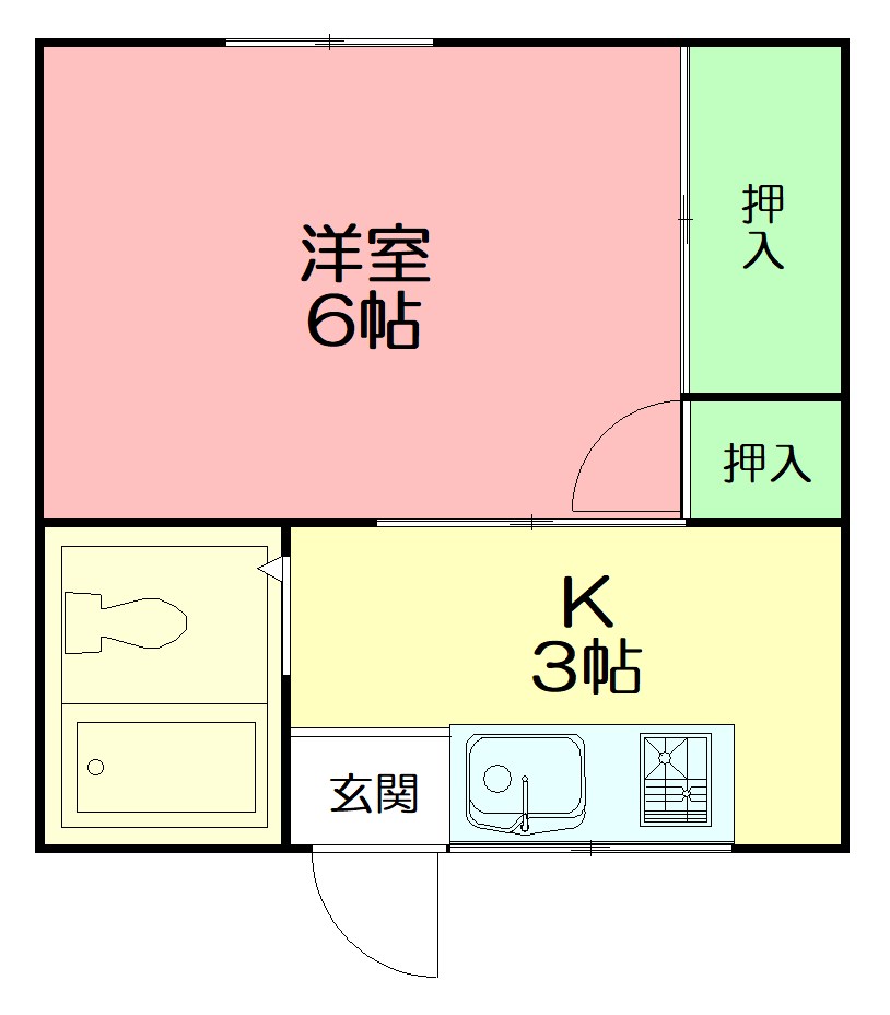 後藤ハイツ 202号室 間取り