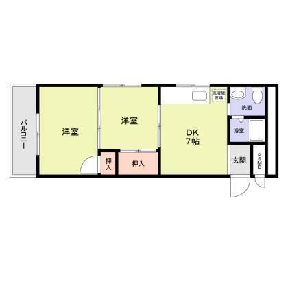 桜ヶ丘ハイム 305号室 間取り