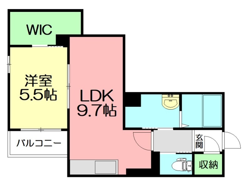 Ｌｉｅｎ　Ｆｌｅｕｒ 302号室 間取り