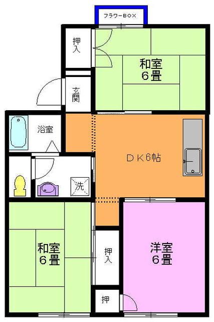 モンブラン 101号室 間取り