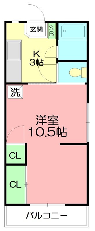 第6ヤマニコープ 205号室 間取り