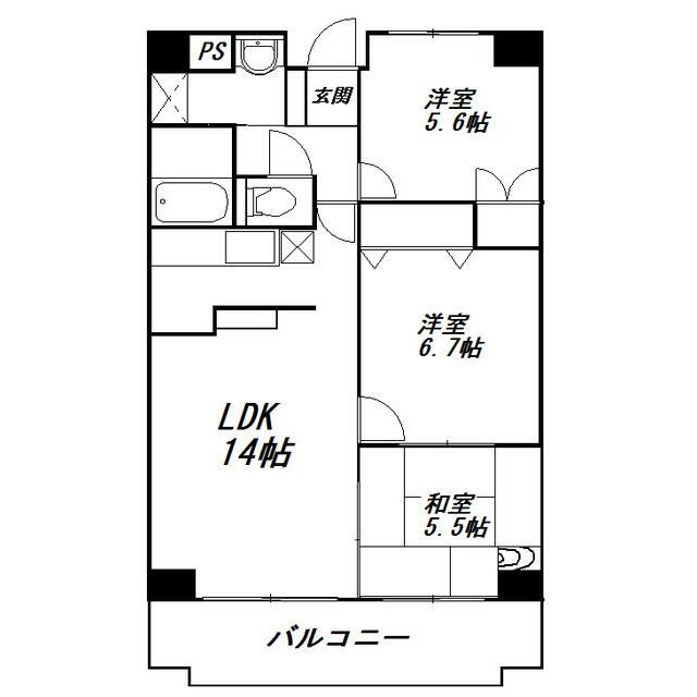 アトラクトマンショントムロ 302号室 間取り