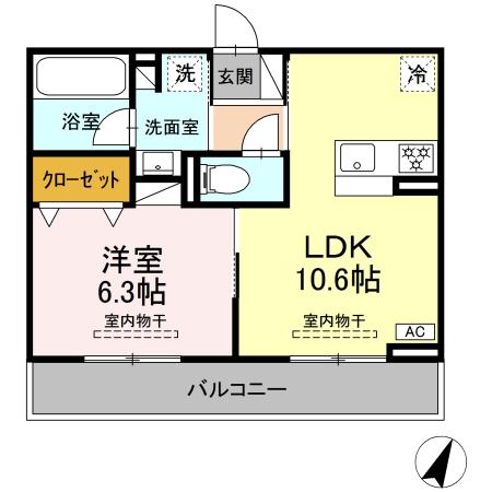 ビラフランカ 302号室 間取り