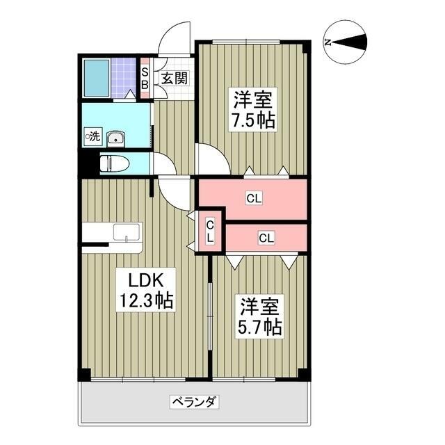 ベルフロースト 303号室 間取り