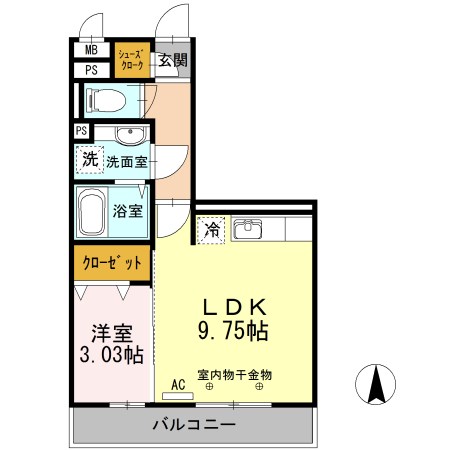 リベラマーロⅡ 302号室 間取り