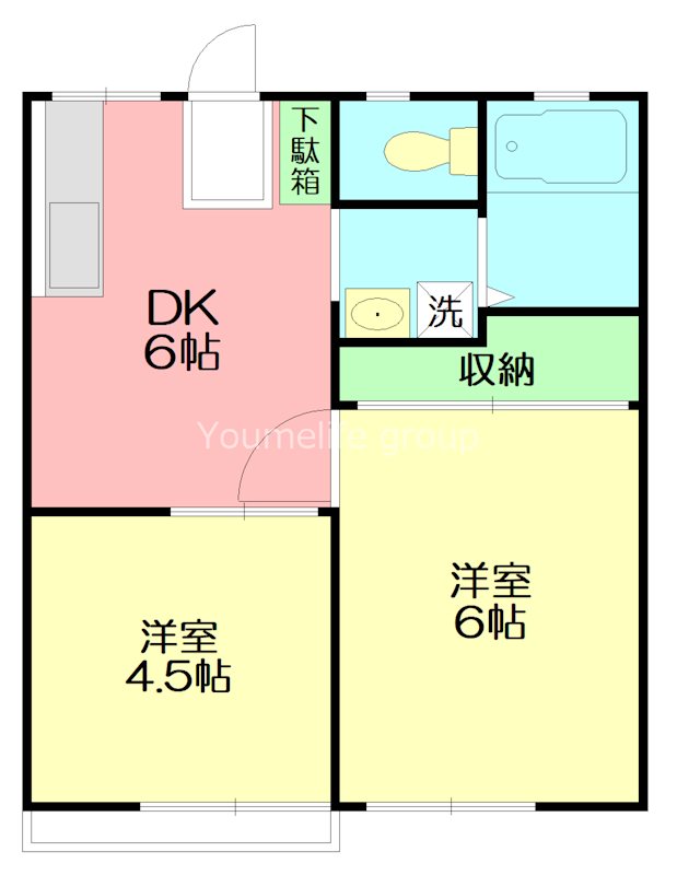 筒井ハイツ 202号室 間取り