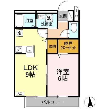 ディアコートⅥ 202号室 間取り