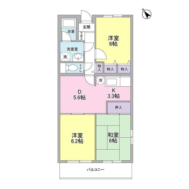 パンセ・チェリー 101号室 間取り