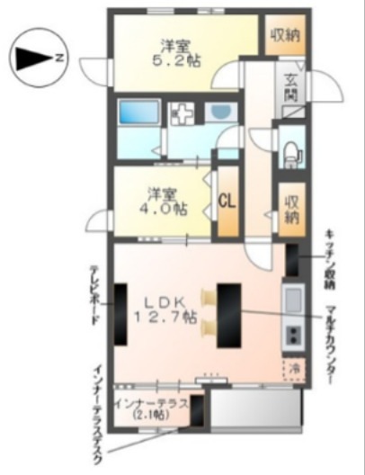 FOREST ODAWARA（フォレスト　オダワラ） 203号室 間取り
