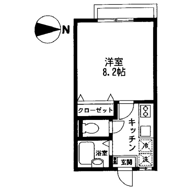 ラカーサ本厚木 106号室 間取り
