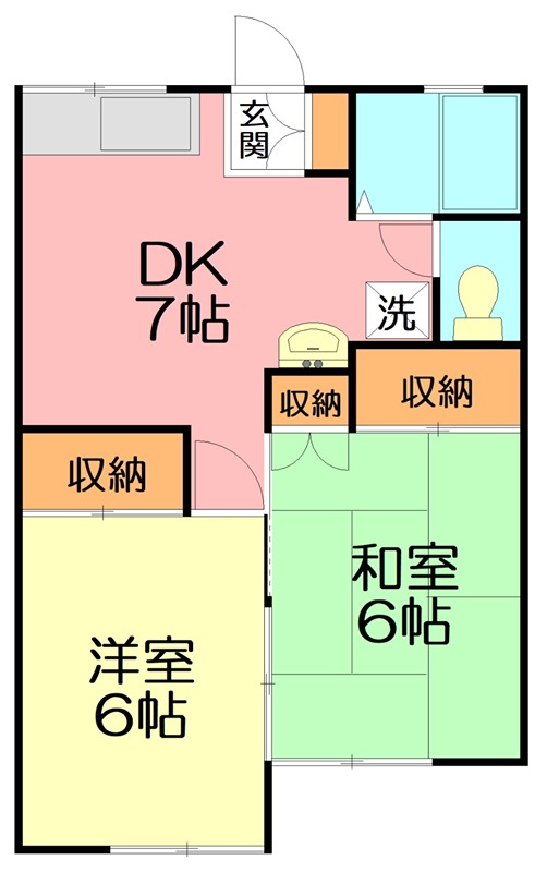 メゾンエマーレ 104号室 間取り