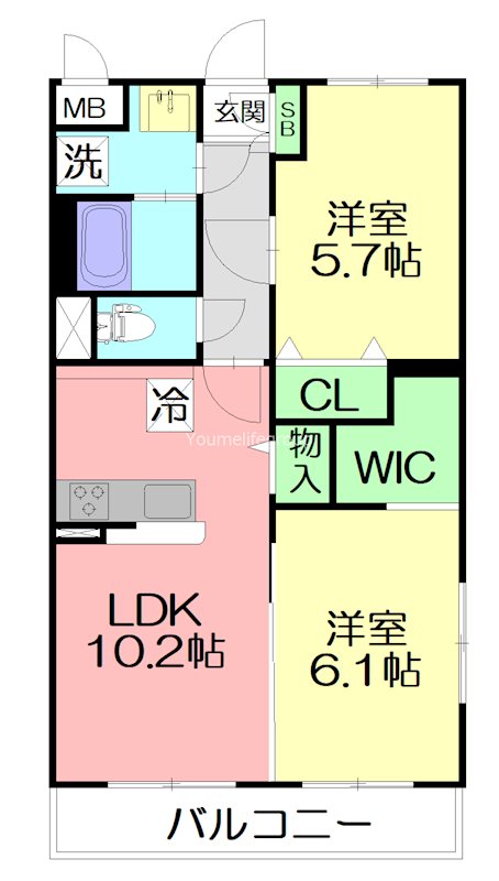 テラス279  201号室 間取り