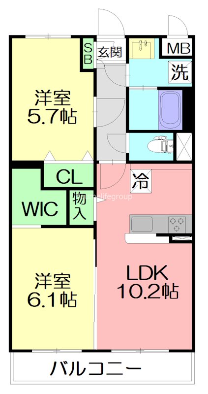 テラス279  403号室 間取り
