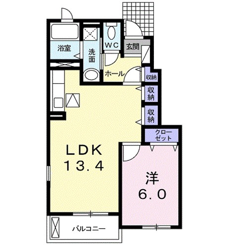 ユーチャリス Ⅱ 102号室 間取り