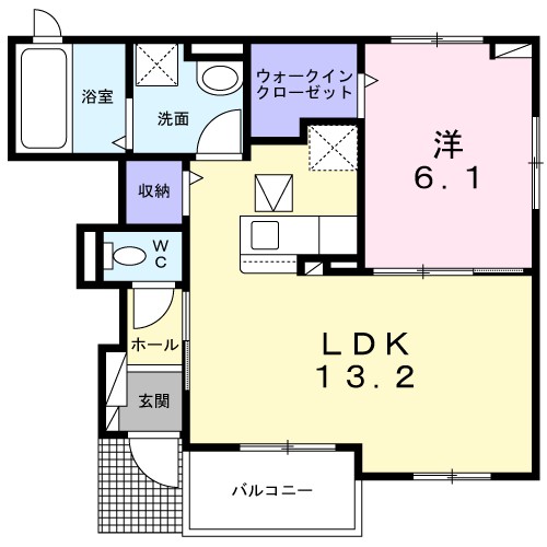 ワレア・ハレ 103号室 間取り