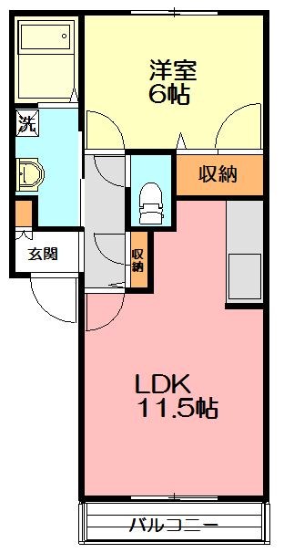 サニーグリーン 102号室 間取り