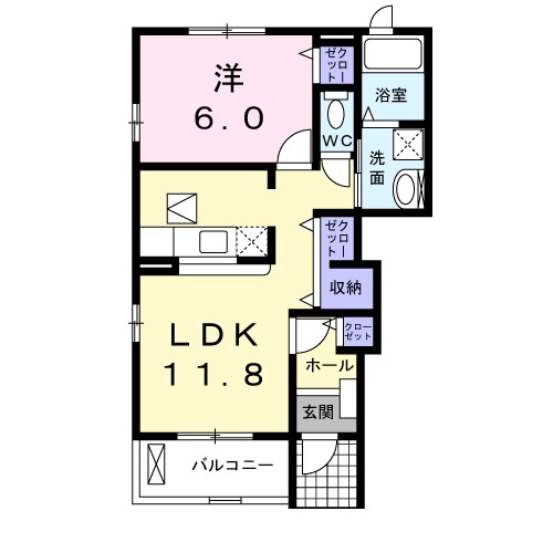 マル ビエント 101号室 間取り