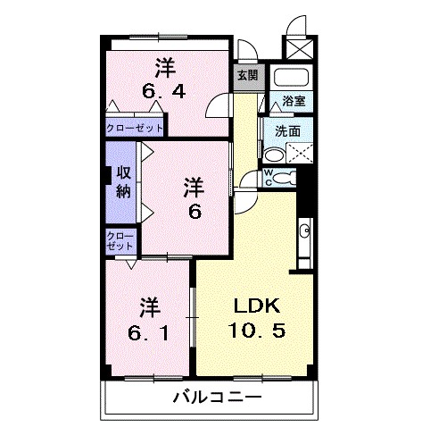 プレ・リヴィエール 302号室 間取り