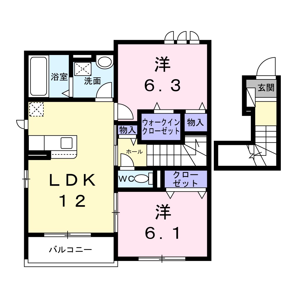 メゾンボヌールⅠ 201号室 間取り