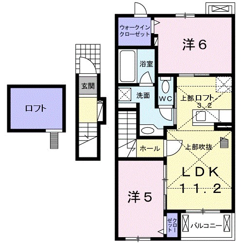 サンフローラ桜樹 202号室 間取り