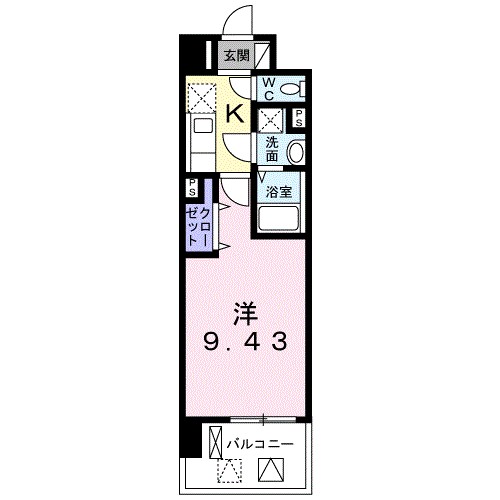 フィオーレ三の丸 602号室 間取り