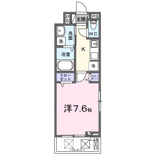 ヴィオラ田村Ⅱ 201号室 間取り