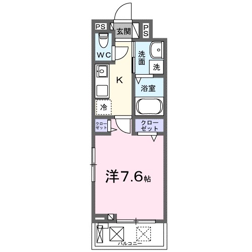 ヴィオラ田村Ⅱ 202号室 間取り