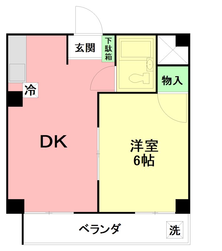 野村マンション 404号室 間取り