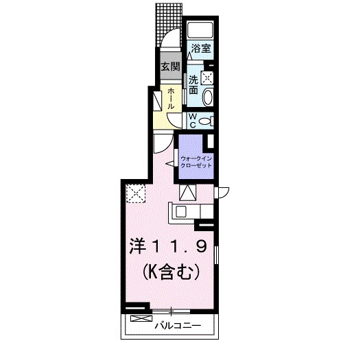 ワレアハレ中海岸 101号室 間取り