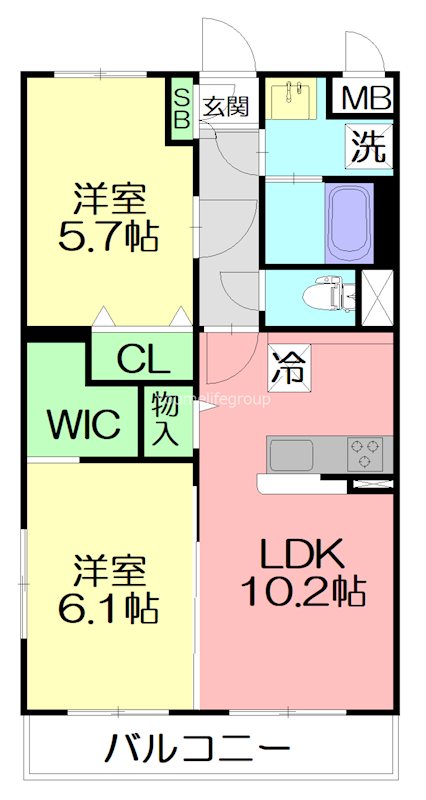 テラス279  304号室 間取り