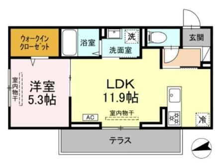 アンソレイユ宮ノ上 103号室 間取り