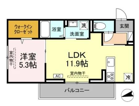 アンソレイユ宮ノ上 303号室 間取り
