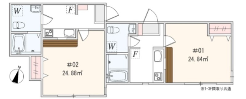 アザーレ・キュリオス本厚木 201号室 間取り