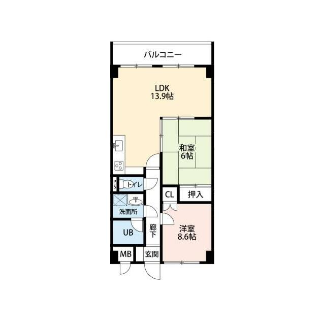 ヒルサイドクラタ 203号室 間取り