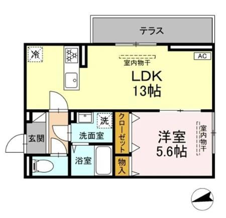 アンソレイユ宮ノ上 101号室 間取り