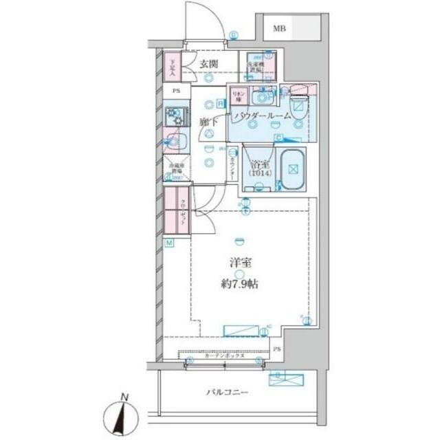 ジェノヴィア平塚Ⅲ 102号室 間取り