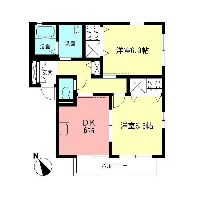 ミルフォード 202号室 間取り