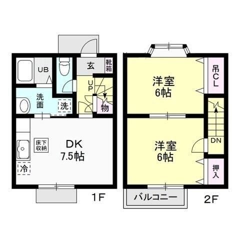 GRANDEUR YAMAHISA A 105号室 間取り