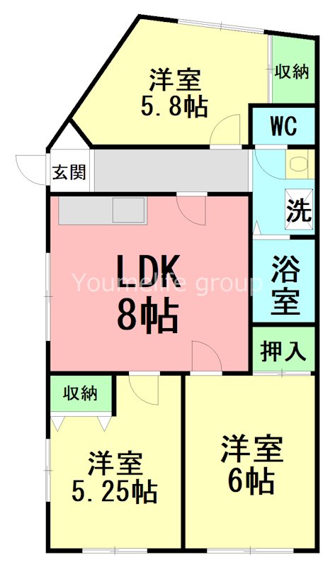アールズコート 102号室 間取り