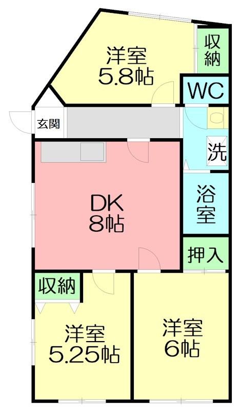 アールズコート 102号室 間取り