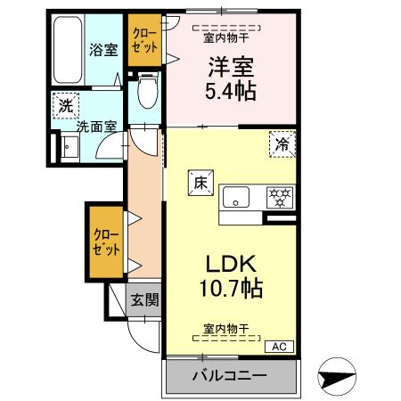 ホワイト キャッスル 105号室 間取り