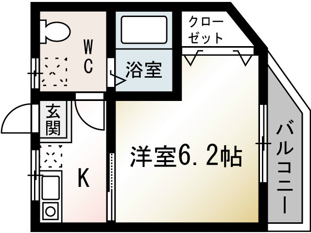 ルナ・アイル 101号室 間取り