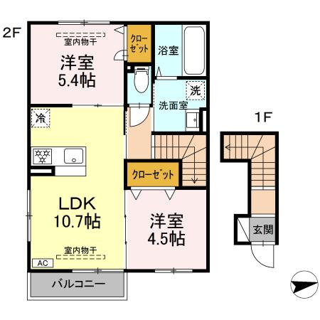 ホワイト キャッスル 201号室 間取り