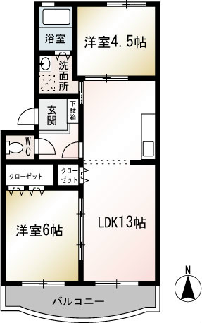 アーバンハイツ鵠沼  306号室 間取り